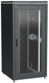 Шкафы и стойки телекоммуникационные 19 linea n 33u 800х800мм стекл. пер. дв. задн. металл. чер. | ln05-33u88-gm | itk выгодная цена