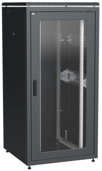 1Шкафы и стойки телекоммуникационные 19 linea n 33u 800х800мм стекл. пер. дв. задн. металл. чер. | ln05-33u88-gm | itk выгодная цена