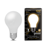 Лампы (источники света) лампа светодиодная black led filament a60 opal e27 10w 820lm 2700к | 102202110 | gauss выгодная цена