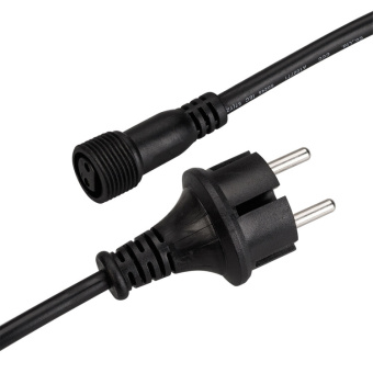 1Ленты светодиодные шнур питания ard-pro-ball-live-1.5m black (230v, 1.6a) | 025653 | arlight выгодная цена