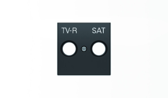 1Розетки, выключатели, звонки электрические накладка для tv-r-sat розетки, серия sky, цвет чёрный бархат|2cla855010a1501| abb выгодная цена