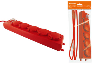 1Удлинители, удлинители на катушке, катушки переносные удлинитель силовой уз16-05в (с крышками ip44, выключатель, 5 мест/10м кг 3х1,5) | sq1302-0023 | tdm выгодная цена