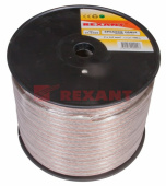 Кабель акустический кабель акустический 2х4,00 мм? прозрачный silicon (бухта 100 м) | 01-6309 | rexant выгодная цена