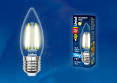 Лампы (источники света) лампа светодиодная led-c35-13w/3000k/e27/cl pls02wh led. "свеча", прозр. серия sky. 3000к . | ul-00005901 | uniel выгодная цена