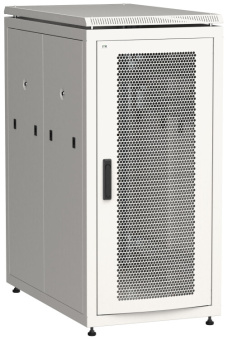 1Шкафы и стойки телекоммуникационные 19 шкаф сетевой 19" linea n 28u 600х1000 мм с l-профилями перфорированные двери серый | ln35-28u61-pp-l | itk выгодная цена