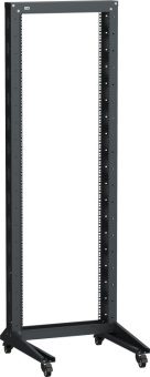 1Шкафы и стойки телекоммуникационные 19 itk linea f стойка 1-рамная на рол. 47u 600х600мм черная | lf05-47u66-1rm | itk выгодная цена