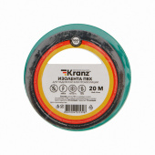 Изделия для монтажа и опрессовки кабеля изолента пвх kranz 0.13х15 мм, 20 м, зеленая (10 шт./уп.) |kr-09-2603 | kranz выгодная цена