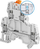 Клеммные соединения клемма винтовая zs4-d2-s-t2 - 4 мм, 2 уровня, 4 зажима, ножевой разъединитель и розетки на верхнем уровне, 2 тест. | 1snk505316r0000 | te выгодная цена