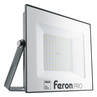 1Прожекторы прожектор светодиодный 100w 6400k ip65 ac175-265v/50hz, черный, ll-1000 | 41541 | feron выгодная цена