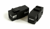 Розетки, адаптеры и модули Keystone kj1-usb-a2-bk вставка формата keystone jack с проходным адаптером usb 2.0 (type a), rohs, черная | 251214 | hyperline выгодная цена
