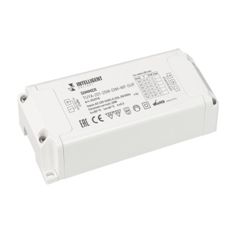 1Ленты светодиодные intelligent arlight диммер tuya-201-20w-dim-wf-suf (230v, 433mhz, 300-700ma) (intelligent arlight, ip20 пластик, 3 года) | 032918 | arlight выгодная цена