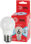 Лампы (источники света) лампа cветодиодная eco led p45-6w-840-e27 (диод, шар, 6вт, нейтр, e27) (10/100/4000) | б0020630 | эра выгодная цена