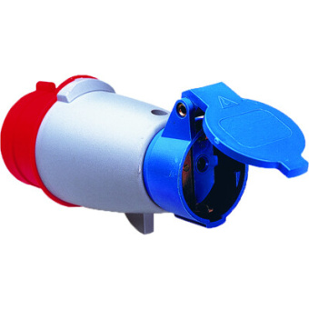 1Разъемы промышленные адаптер 416schuko, iec/schuko 16a, 3p+n+e, ip44 | 2cma170195r1000 | abb выгодная цена