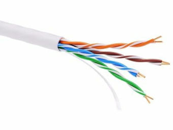 1Кабель витая пара (UTP, FTP) информационный кабель неэкранированный u/utp 4х2 cat5e, pvc, белый | rn5euupv3wh | dkc выгодная цена
