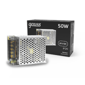 Ленты светодиодные блок питания 50w 24v ip20 1/120 | 202002050 | gauss выгодная цена