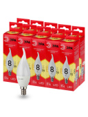 Лампы (источники света) лампа светодиодная led bxs-8w-827-e14 r (диод, свеча на ветру, 8вт, тепл, e14) | б0051853 | эра выгодная цена