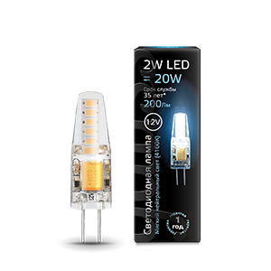 1Лампы (источники света) лампа светодиодная led 2вт g4 12в 4100к | 207707202 | gauss выгодная цена