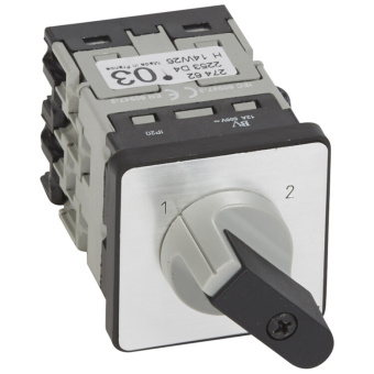 1Кнопки, светосигнальные лампы и кнопочные посты переключатель на 2 направления - без положения ''0'' - pr 12 - 4п - 8 контактов - крепление на дверце | 027463 | legrand выгодная цена