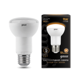 Лампы (источники света) лампа светодиодная led 9вт e27 220в 2700к reflector r63 | 106002109 | gauss выгодная цена