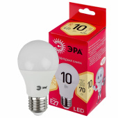 Лампы (источники света) лампа светодиодная led a60-10w-827-e27 r (диод, груша, 10вт, тепл, e27) (10/100/2000) | б0049634 | эра выгодная цена