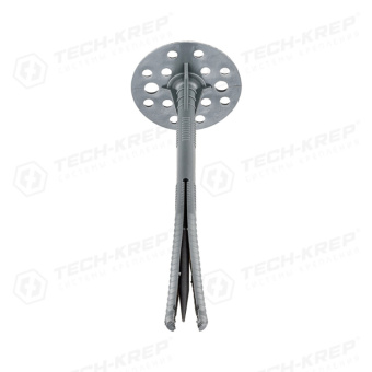 1Крепёж дюбель для теплоизоляции с пласт. гвоздём (izo) 10х180 (500 шт) - накл. ( 8,24 кг) | 124888 | tech-krep выгодная цена