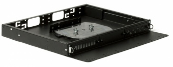 1Оптические компоненты СКС hyperline fo-19v-1u-3xslt-w130h30-24un-bk бокс оптический универсальный 19" выдвижной, с полкой, от 8 до 24 портов | 401216 | hyperline выгодная цена