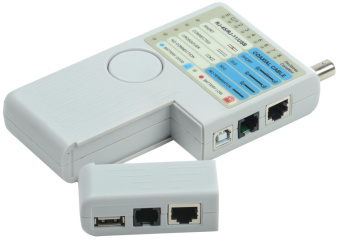1Разное тестер для витой пары 4в1 rj45/rj11/bnc/usb с элем. пит. | wh3468 | itk выгодная цена