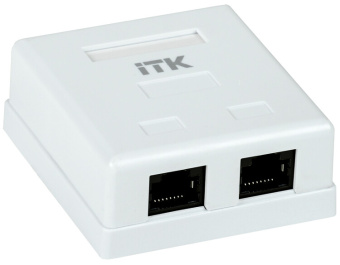 1Розетки, адаптеры и модули Keystone розетка настенная инф. rj-45 кат. 5е 2-порта | cs2-1c5eu-22 | itk выгодная цена