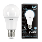 Лампы (источники света) лампа светодиодная black led a60 16w e27 1470lm 4100k | 102502216 | gauss выгодная цена