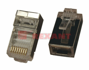 1Разъемы RJ джек rj-45 8p8c cat 5e (экран) | 05-1023 | rexant выгодная цена