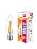 Лампы (источники света) лампа светодиодная филаментная led star classic b 5w, прозрачная колба, е27 lsclb60 cl 5w/840 230v file2710x1ru | 4058075212428 | osram выгодная цена