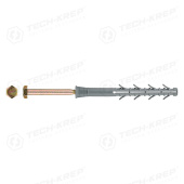 Крепёж фасадный дюбель tsx 10х120 (6 шт)- пакет ( 0,235 кг) | 127601 | tech-krep выгодная цена