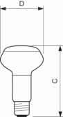Лампы (источники света) лампа накаливания лон refl 60w e27 230v nr63 30d 1ct/30 | 926000005918 | philips выгодная цена