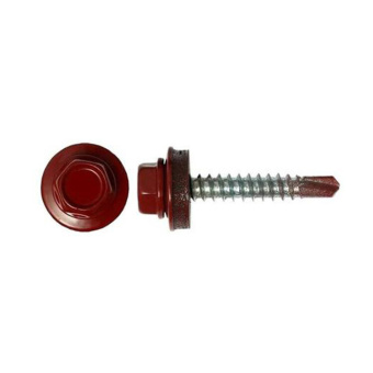 1Крепёж саморез кр св. 4,8х28 ral-3011 (тёмно-красный) (300 шт) - ведро ( 1,584 кг) | 103182 | tech-krep выгодная цена