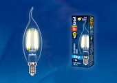 Лампы (источники света) лампа светодиодная led-cw35-13w/3000k/e14/cl pls02wh led. "свеча на ветру", прозр. серия sky. 3000к . | ul-00005903 | uniel выгодная цена