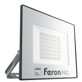 Прожекторы прожектор светодиодный 50w 6400k ip65 ac175-265v/50hz, черный, ll-1000 | 41540 | feron выгодная цена
