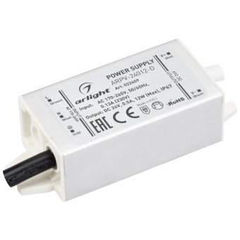 1Ленты светодиодные блок питания arpv-24012-d (24v, 0.5a, 12w) | 022409 | arlight выгодная цена