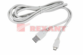 КОМПЬЮТЕРНЫЕ АКСЕССУАРЫ кабель micro usb (male) штекер - usb-a (male) штекер, длина 3 метра, белый (pe пакет) | 18-1166 | rexant выгодная цена