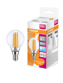 Лампы (источники света) лампа светодиодная филаментная led star classic p 5w, прозрачная колба, е14 lsclp60 cl 5w/840 230v file1410x1ru | 4058075212480 | osram выгодная цена