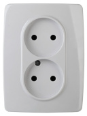 Розетки, выключатели, звонки электрические розетка 2x2p 16a-250в ip20 эра12 белый | б0031238 | эра выгодная цена