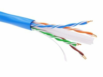 1Кабель витая пара (UTP, FTP) информационный кабель неэкранированый u/utp 4х2 cat6, pvc, синий | rn6uupv3bl | dkc выгодная цена