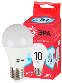 1Лампы (источники света) лампа светодиодная led 10вт е27 4000к smd a60-10w-840-e27_eco | б0028005 | эра выгодная цена