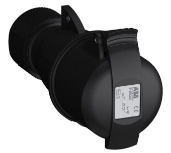 1Разъемы промышленные розетка кабельная easy&safe 316ec6b,16а,3p+e,ip44,6ч,черн|2cma103582r1000| abb выгодная цена
