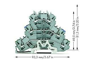 1Клеммные соединения клемма трехуровневая (уп/50шт) | 2002-3217 | wago выгодная цена