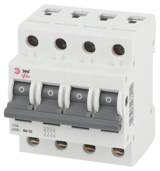 1Модульное оборудование (выключатели, УЗО, АВДТ,  УЗДП) выключатель нагрузки модульный (мини-рубильник) pro вн-32 4p 125a (3/45/1260) pro | б0048891 | эра выгодная цена