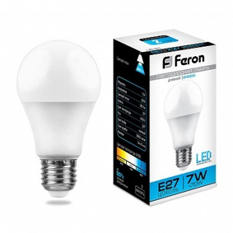 1Лампы (источники света) лампа светодиодная lb-91 (7w) 230v e27 6400k a60 | 25446 | feron выгодная цена