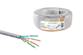 Кабель витая пара (UTP, FTP) кабель витая пара народный u/utp cat 5e 4х2х24awg cca (25м) pvc, серый | sq0107-0113 | tdm выгодная цена