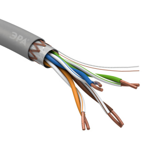 1Кабель витая пара (UTP, FTP) эра кабель витая пара sf/utp cat5e 4x2x24 awg cu pvc 305 м | б0044691 | эра выгодная цена