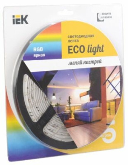 1Ленты светодиодные лента светодиодная lsr-3528rgb54-eco 4,8вт 12в rgb ip65 5м | lsr1-3-054-65-1-05 | iek выгодная цена