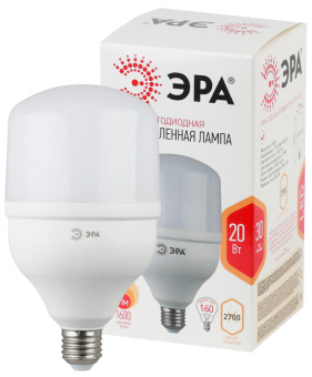 1Лампы (источники света) лампа светодиодная led 20вт е27 220в 2700к smd power | б0027000 | эра выгодная цена